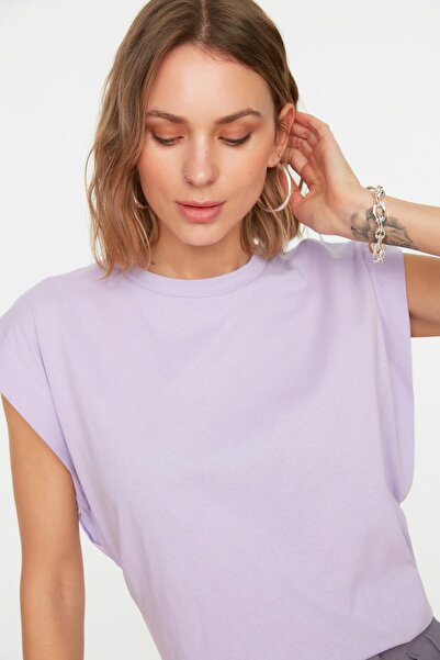 Trendyol Collection T-Shirt - Lila - Regular Fit