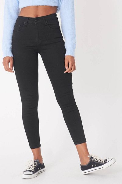Livik Röhrenjeans Sehr enge Jeanshose mit farbechtem Stoff