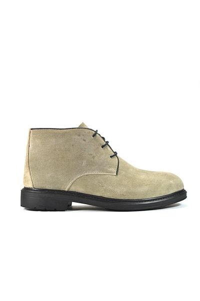 Onlo Ανδρικές μπότες Nubuck Leather Sand Tied Casual Classic