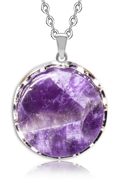 Tesbih Atölyesi Natural Raw Amethyst Stone Necklace