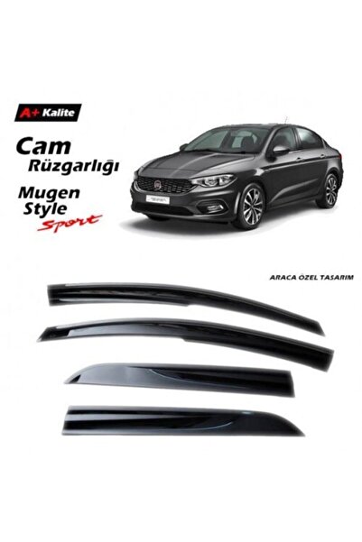Mugen Fiat Egea Sedan - Hb Cam Rüzgarlığı 4.prç 2015-2019 Arası Mat Siyah