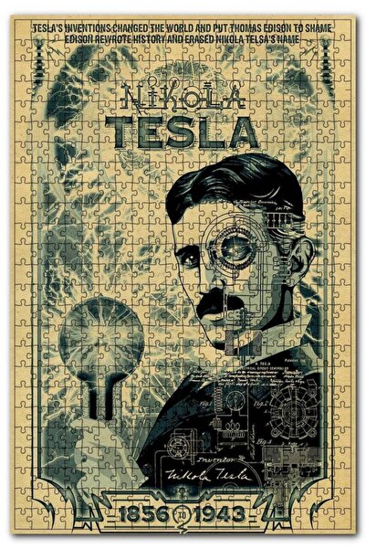 Cakapuzzle أحجية الصور المقطوعة المرئية المطبوعة من نيكولا تيسلا مكونة من 500...
