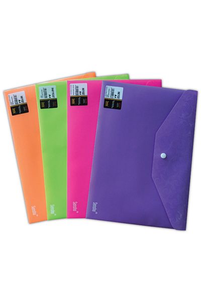 ERY Sensho Snap File Patterned A4 Green (Green Only 12 Pieces)