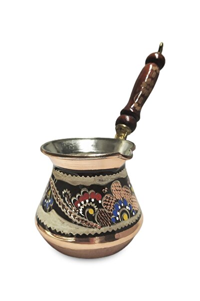 Genel Markalar Özel Erzincan El Işlemeli Bakır Cezve 3 Kişilik