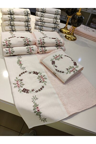 incisecrethome منشفة من الخيزران مصنوعة يدويًا من الروكوكو والتطريز