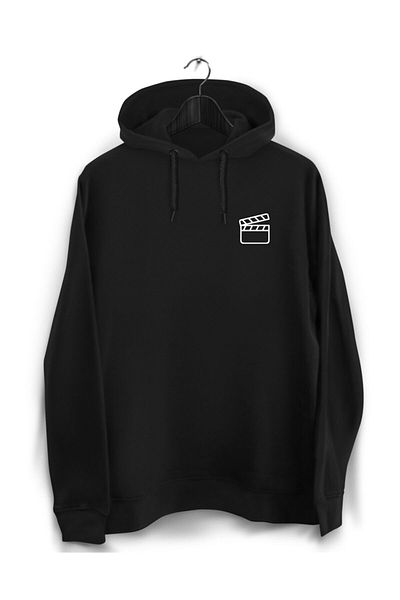 YEACHY Φούτερ με στάμπα Unisex Μαύρος Κινηματογράφος - Φανταστής - Δώρο Σκοποβολής