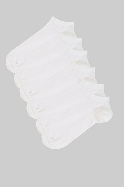 MEM SOCKS Опаковка от 6 бели бамбукови чорапи унисекс