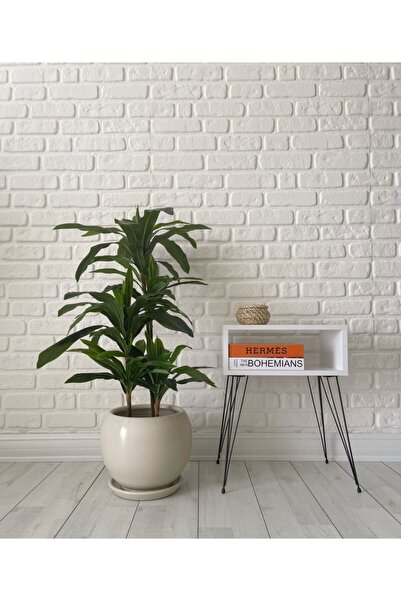 odka 20litre Küre Saksı Tabaklı 27cmx27cm Ekru Renk