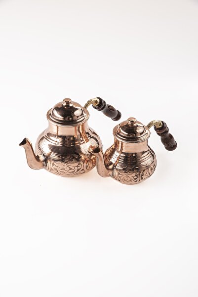 DMT COPPER HOME Dmt Gaziantep Bakır Çaydanlık Takımı Ağır El Işlemesi Alt:12 ...