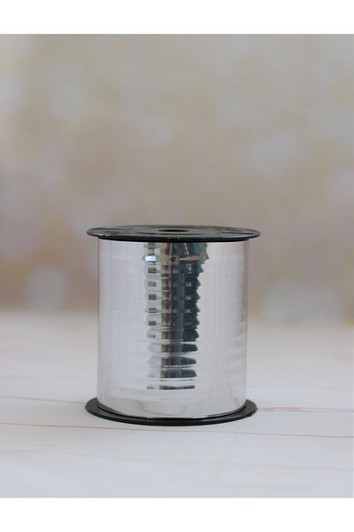 demontecraft Metallic Silver Coil Raffia, 8mm, Balloon Rope 200m
