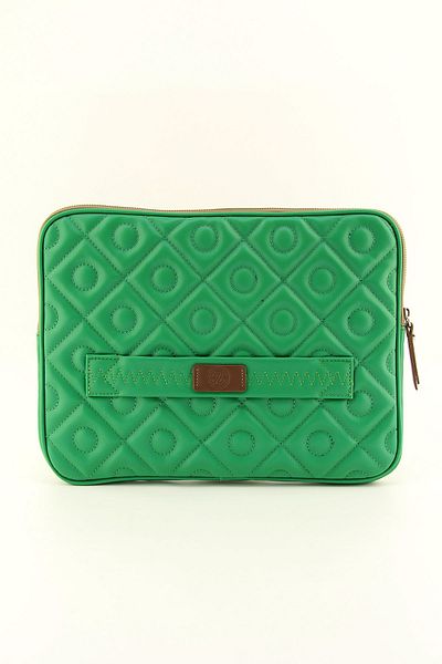 HNB Husă unisex verde matlasată pentru tabletă pentru laptop Macbook Air Pro de 14 inchi