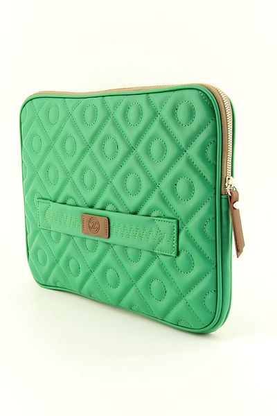 HNB Husă unisex verde matlasată pentru tabletă pentru laptop Macbook Air Pro de 14 inchi