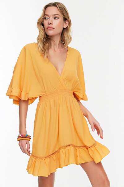 Trendyol Collection Dress - Yellow - Ruffle hem