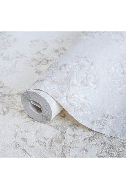 Adawall 1008 Serıe | Modern Çiçekli Duvar Kağıdı (1008-1 : Beyaz)