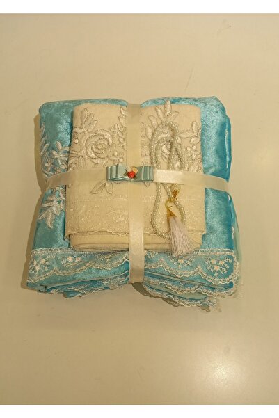 ceyizimdekor 3 Parça Hediyelik Çeyizlik Seccade Bohça Seti