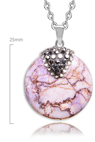 Tesbih Atölyesi Natural Charoite Stone Necklace with Certified Zircon