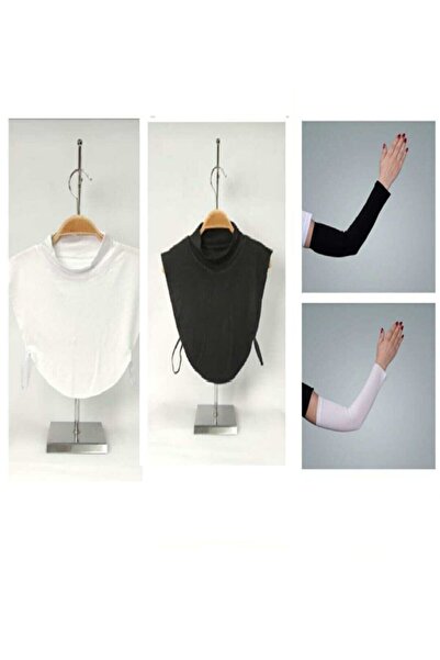 ALLURİNG THE BETTER ONE Tesettür Boyunluk-kolluk 4'lü Set (1 Siyah Boyunluk+1...