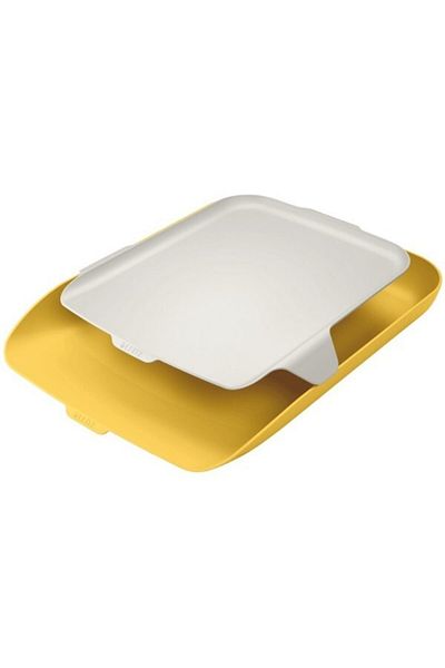 Leitz Yellow Cozy Desktop Document Shelf - with Organizer 52590019