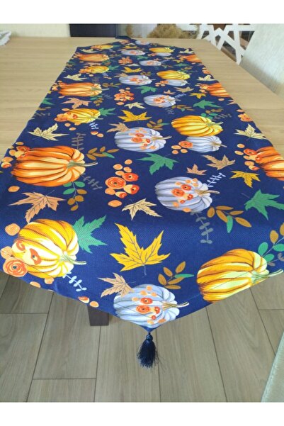 Ayşemce Μπλε ναυτικό χρώμα με σχέδιο κολοκύθας για διακοσμητικό δάπεδο