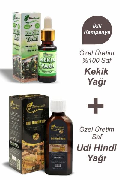 TARİHİ YAPRAKLI Udi Hindi Yağı 100 ml Ve % 100 Saf Kekik Uçucu Yağı 20 ml