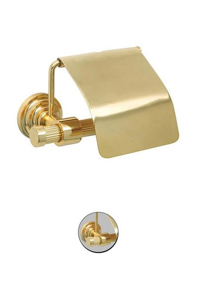 Maya Line Pvd Gold Covered Paper Holder 100% Brass