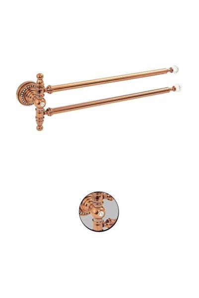 Maya Ikili Havlu Bar Style Pvd Rose  %100 Pirinç