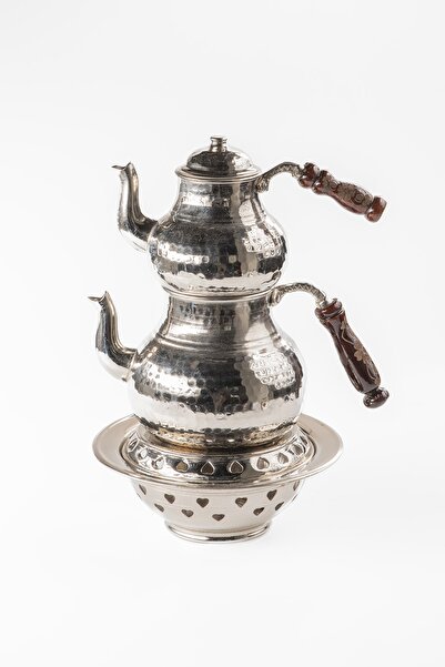 DMT COPPER HOME Büyük Boy Gaziantep Bakır Çaydanlık Takımı Ve Balkon Sefası T...