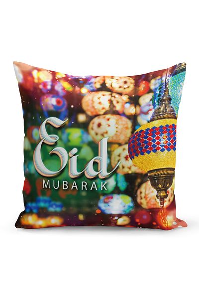 Filamente Ramadan Special Patterned Double Sided Digital Printed Throw Pillow Cover