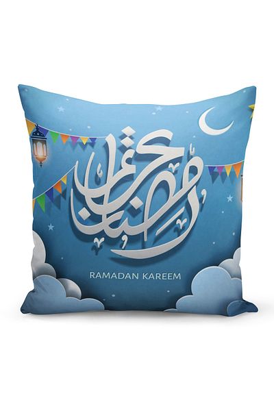 Filamente Husă de pernă cu model special Ramadan, imprimată digitală, pe două fețe