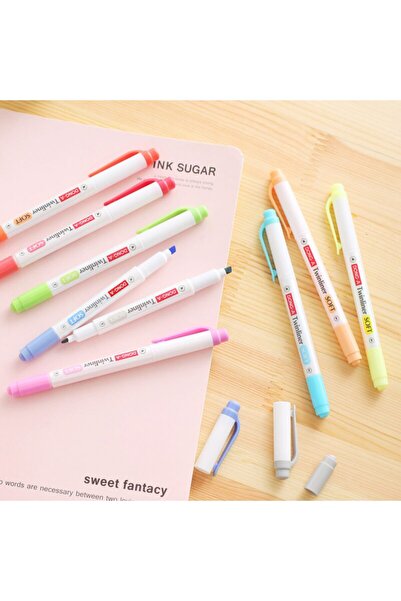 Dong-A Twinliner Soft Çift Uçlu Pastel Işaretleme Kalemi Blue Green No:52