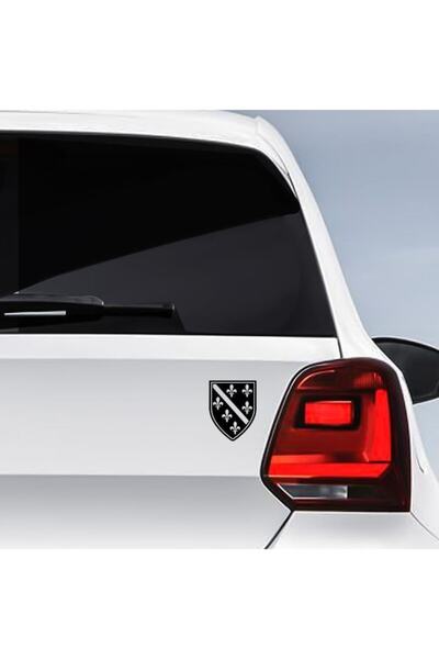 Genel Markalar Bosna Sancak Zambak Ve Üç Hilalli Amblemi Oto Sticker, Araba, ...