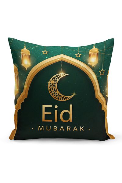 Filamente Ramadan Special Patterned Double Sided Digital Printed Throw Pillow Cover
