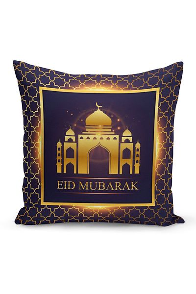 Filamente Ramadan Special Patterned Double Sided Digital Printed Throw Pillow Cover