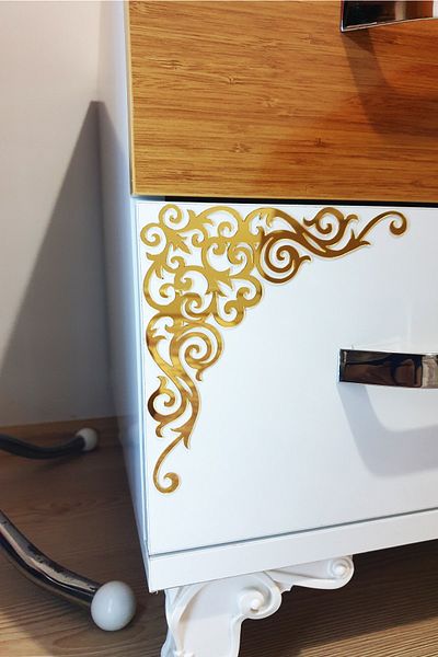 HYL Decor Colț Capac Oglindă Decor Colț Plexi