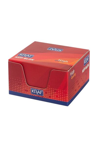 KRAF 8x8 cm beli kockasti blok