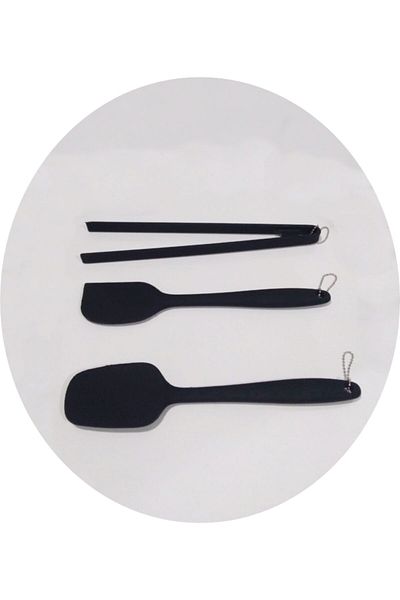 Ün-Ev Silicone 3-Piece Spatula-Tongs Set