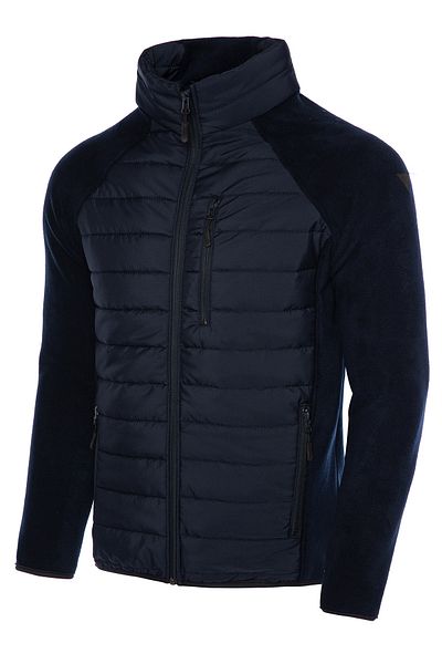 GHASSY CO. Men's Insulated Hybrid Hiking Lightweight Down Full Zipper Fleece Jacket