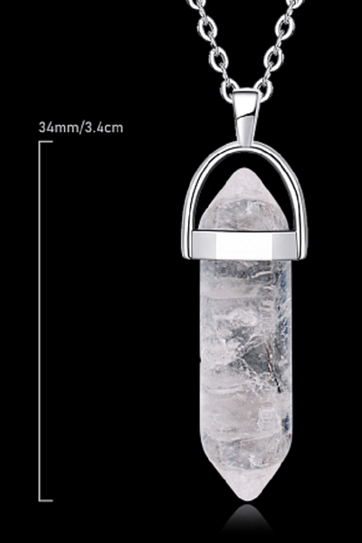 Tesbih Atölyesi Certified Natural Crystal Quartz Stone Natural Stone Necklace