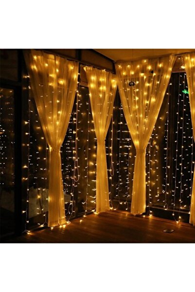 TechnoSmart 3x2 Metre Perde Led Animasyonlu 12 Saçaklı 240 Ledli Fişli 8 Fonksiyonlu