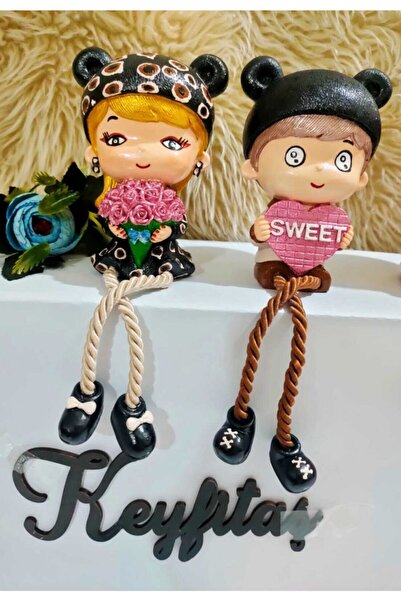 keyfitaş Ayakları Sallanan Sevgili Çift Biblo