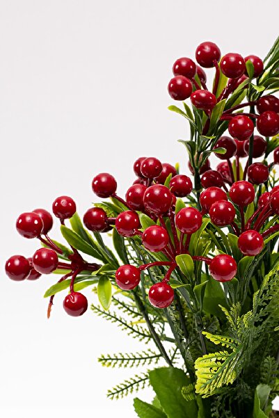 YAPAY ÇİÇEKÇİNİZ Μεγάλο τεχνητό δέντρο κοκίνα σε μαύρη γλάστρα