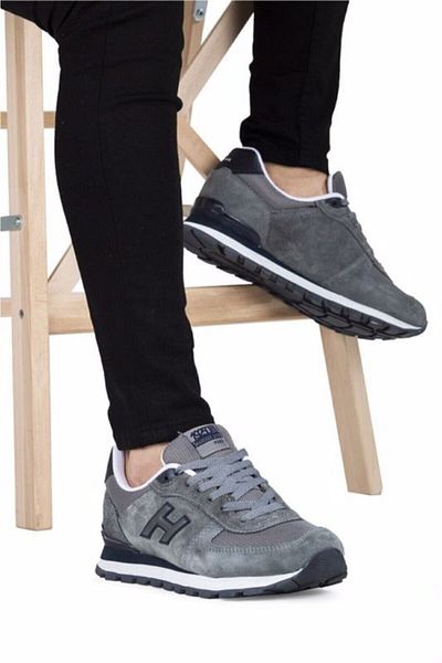 Hammer Jack Gray - 192505 Genuine Suede Leather Sports Shoes