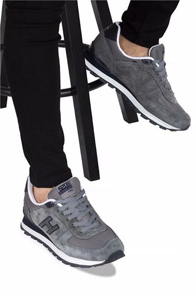 Hammer Jack Gray - 192505 Genuine Suede Leather Sports Shoes