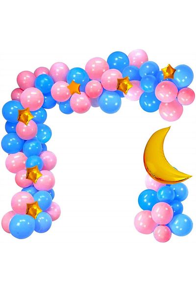 KBK MARKET Chain Balloon Set Pink-blue