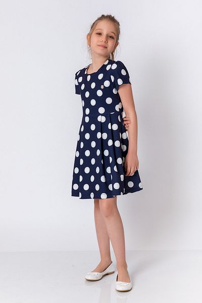 incity Κοριτσίστικο πουά φόρεμα Navy Blue