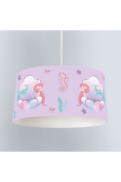 instababyrooms Çocuk Odası Sarkıt Avize Deniz Kızı Desenli - Abajur Avize