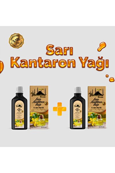 Tarihi SultanAhmet Baharatçısı Sarı Kantaron Yağı 2x100ml - Doğal Saç Derisi Ve Cilt Için Yenileyici Yağ