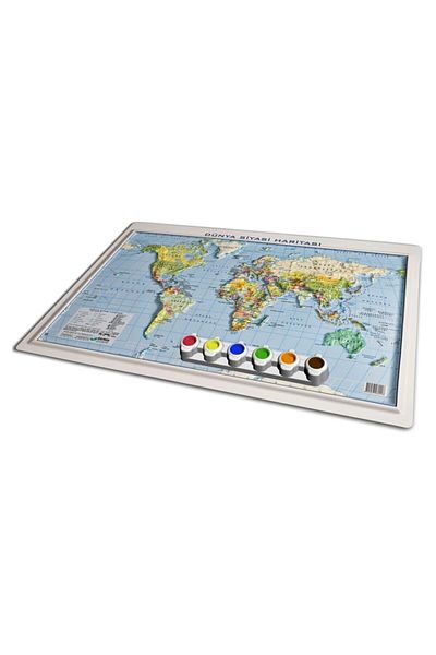 OkulStore Embossed World Political Map Construction Set