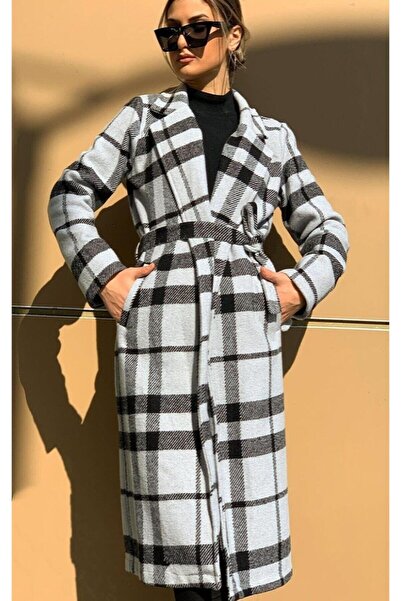 OYYA Kadın Ekoseli Cepli Oduncu Astarsız Kaban Yy100924