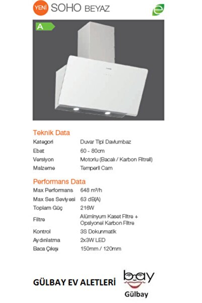 Silverline Beyaz Cam Ankastre Set (3457 Soho 60 Beyaz+cs5426w01+bo6504w01)